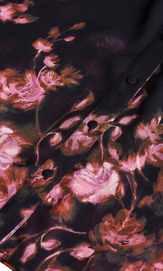Romance Border Shirt - black, BLACK, alternate image number 5
