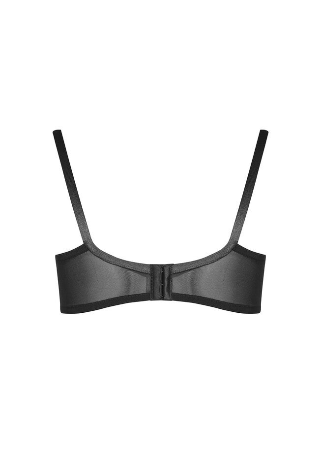 Hollie Underwire Demi Bra - black, BLACK, alternate image number 4