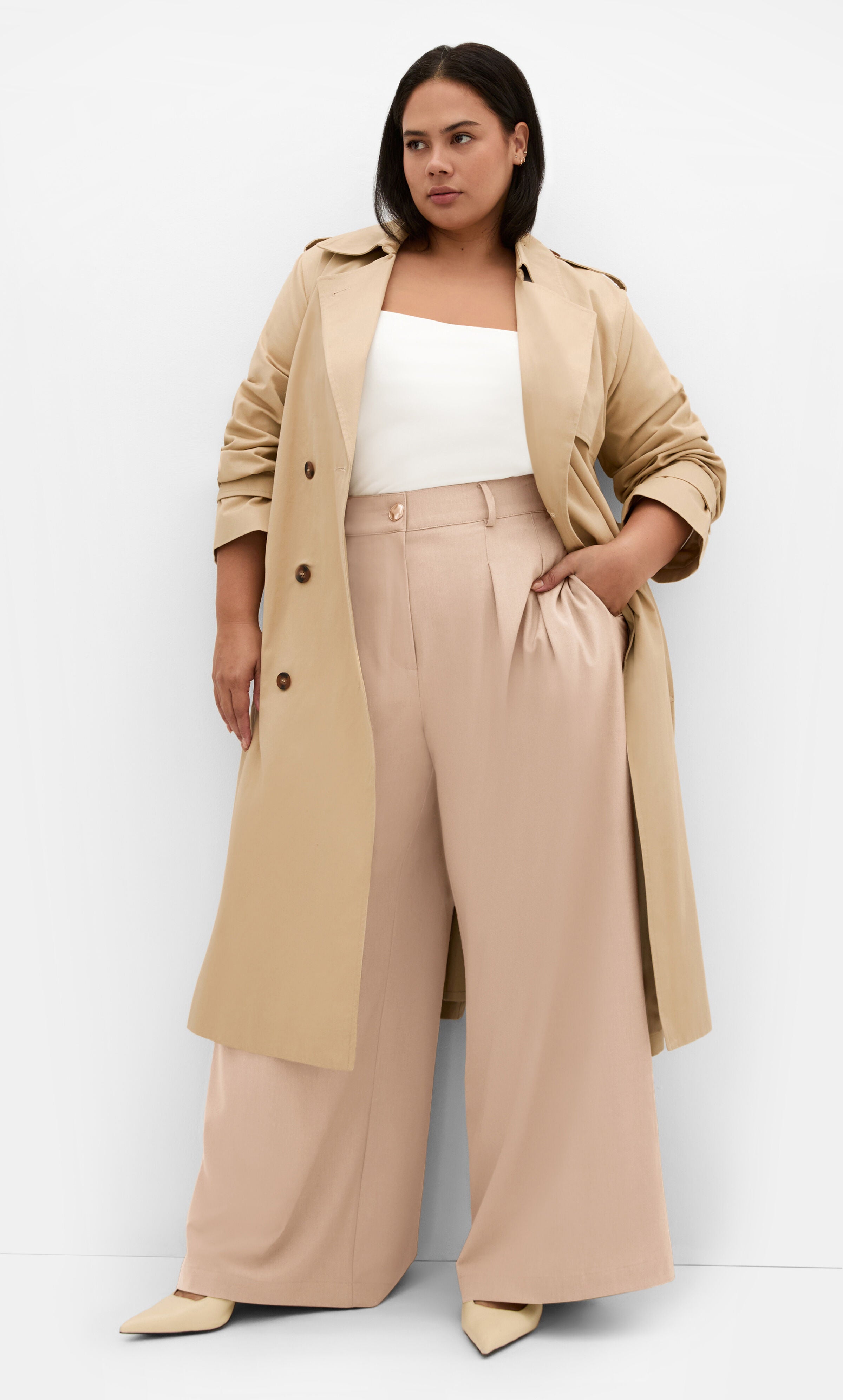 Abbigail Wide Leg Pant, BROWN, hi-res image number 0