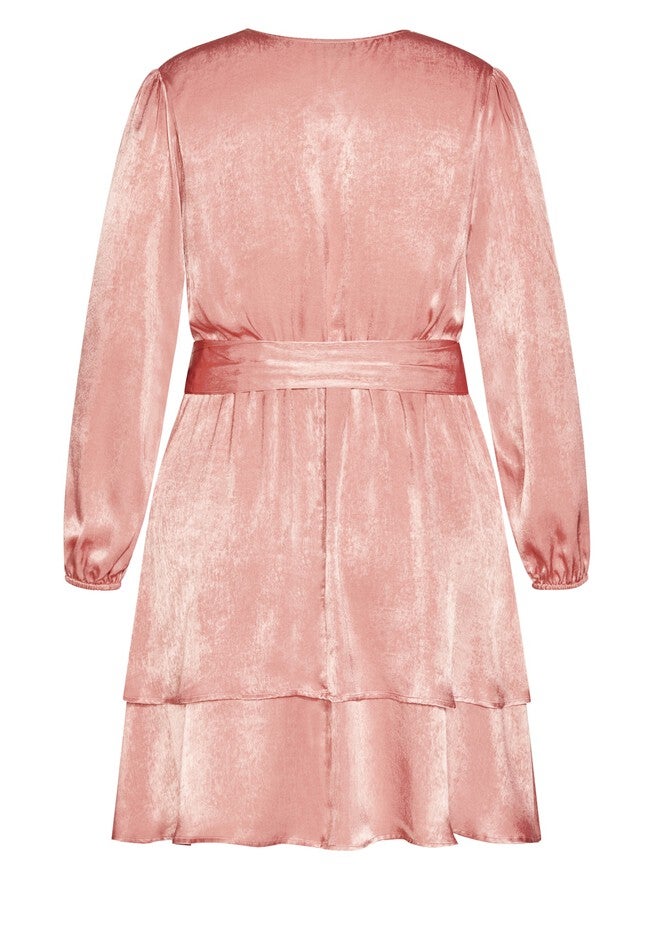 Twisted Ruffle Dress - dusty lilac, PINK, alternate image number null