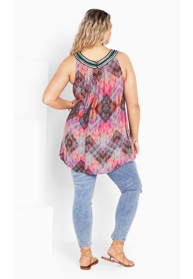 Mara Beaded Tunic, AZTEC SUNRISE, on-hover image number null