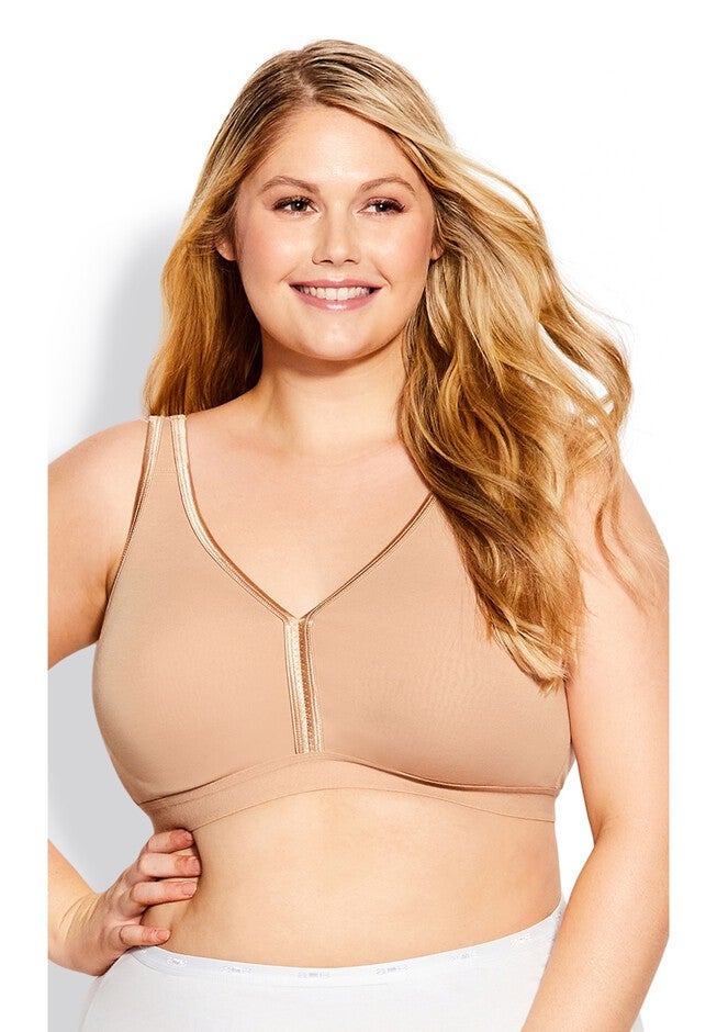 Basic Cotton Bra, NATURAL, hi-res image number null