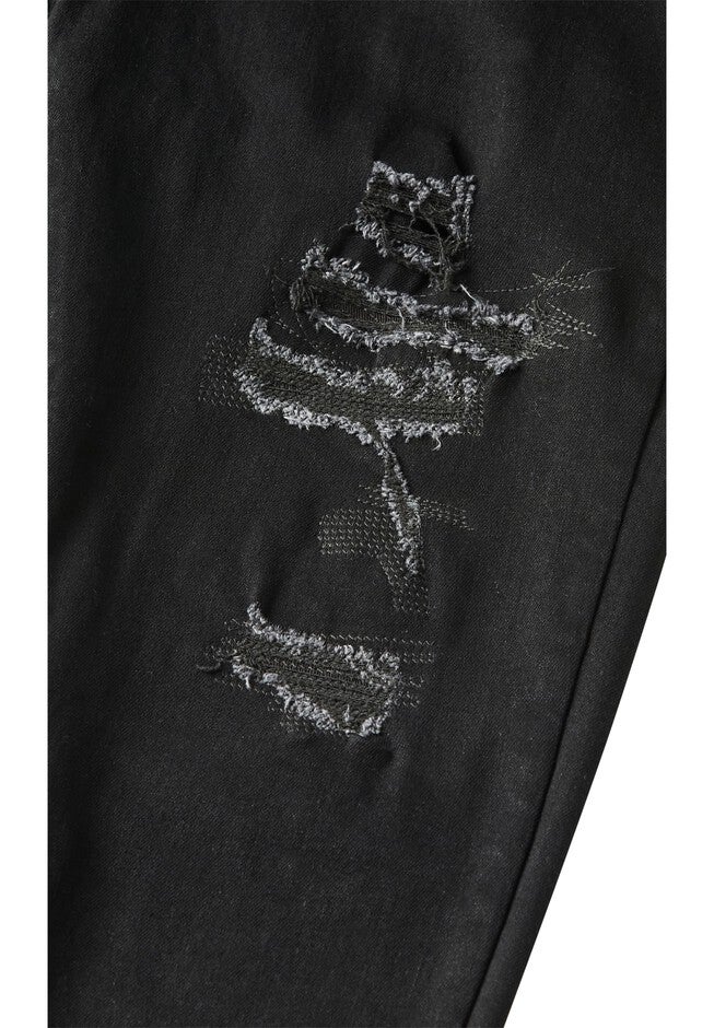 Asha Sassy Rips Jean - black, BLACK, alternate image number 3