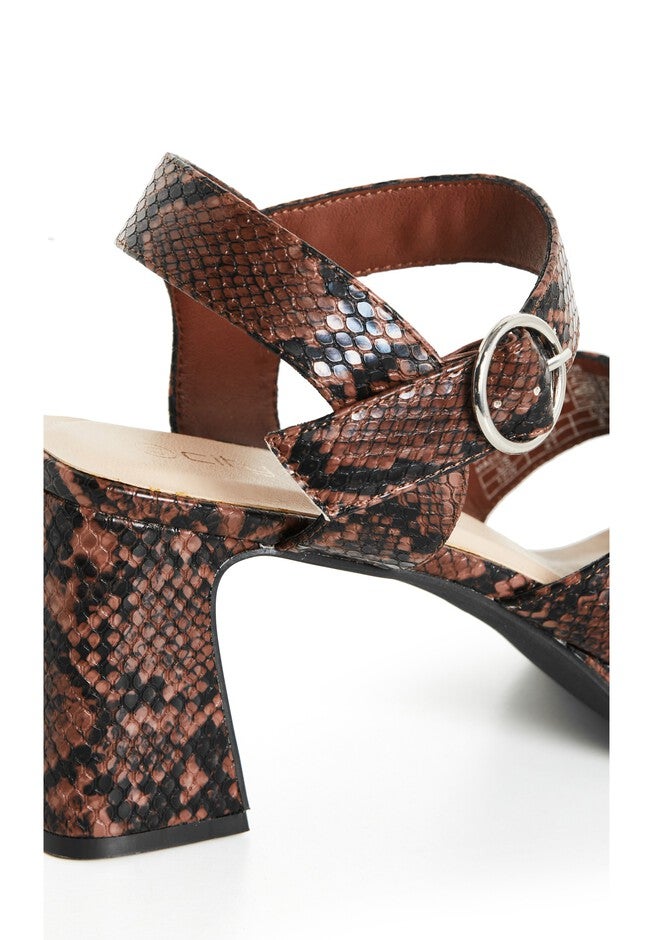 WIDE FIT Josie Platform - brown snake, BROWN, alternate image number null