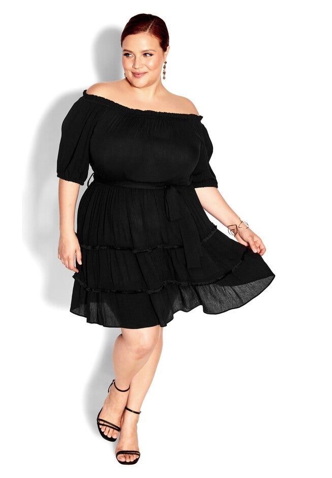 Fiesta Fringe Dress - black, BLACK, on-hover image number null