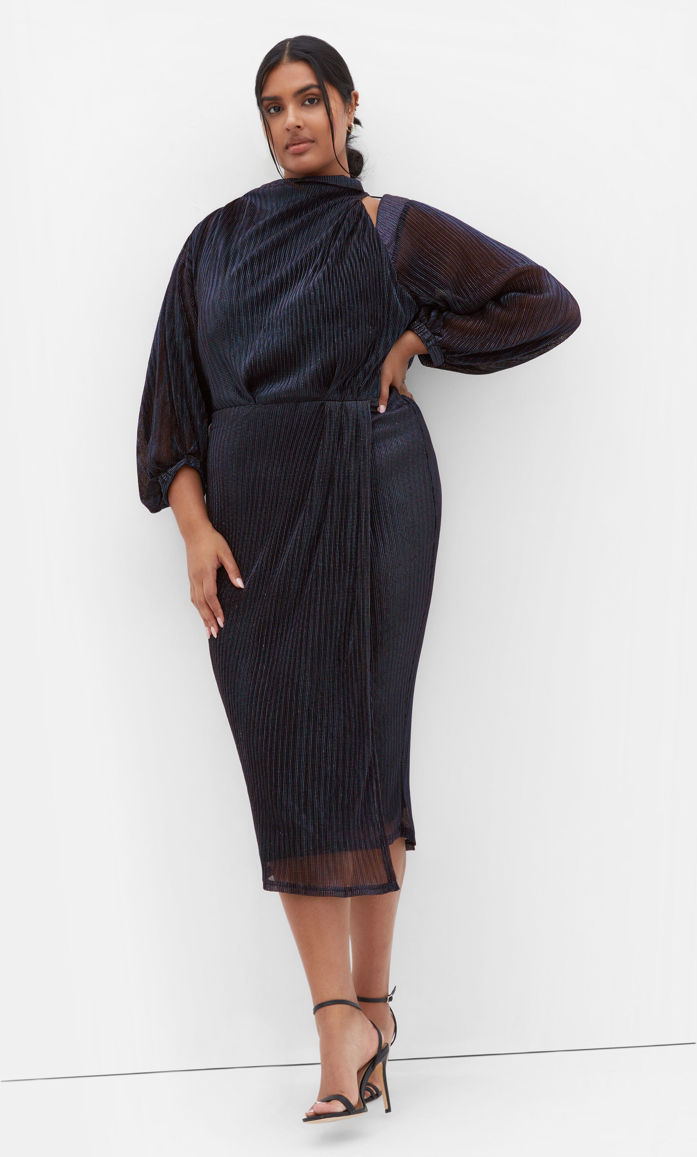 Jaylee Mesh Dress - midnight, BLUE, hi-res image number 0