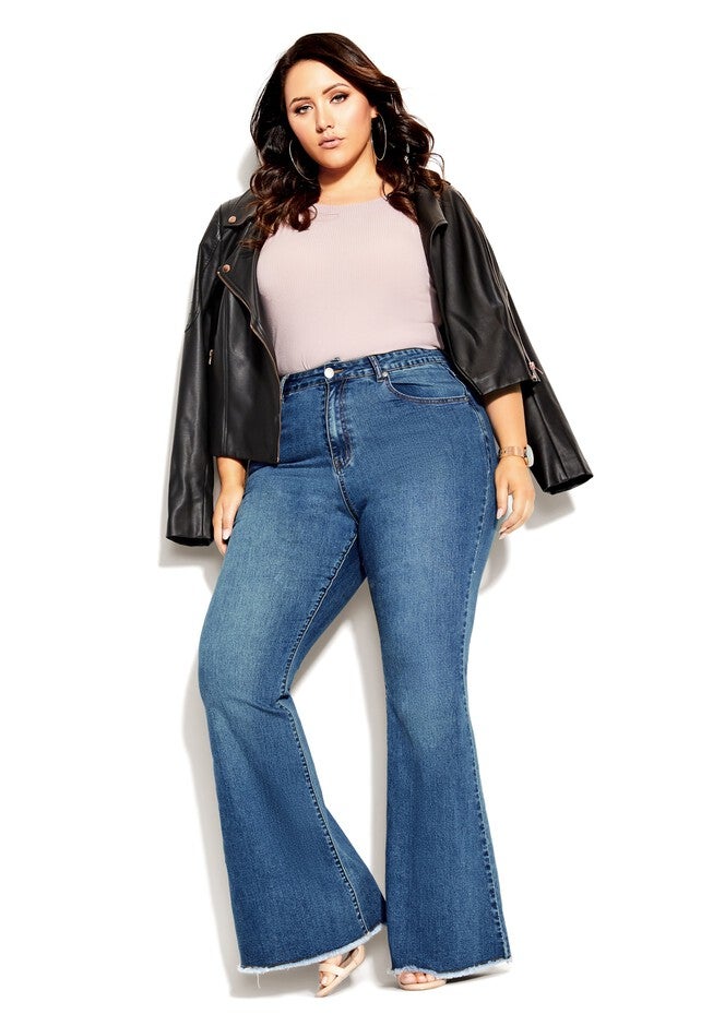 Harley Classic Flare Jean - light wash, BLUE, on-hover image number null