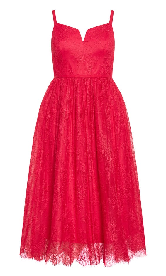 Serena Dress - lipstick pink, PINK, alternate image number null