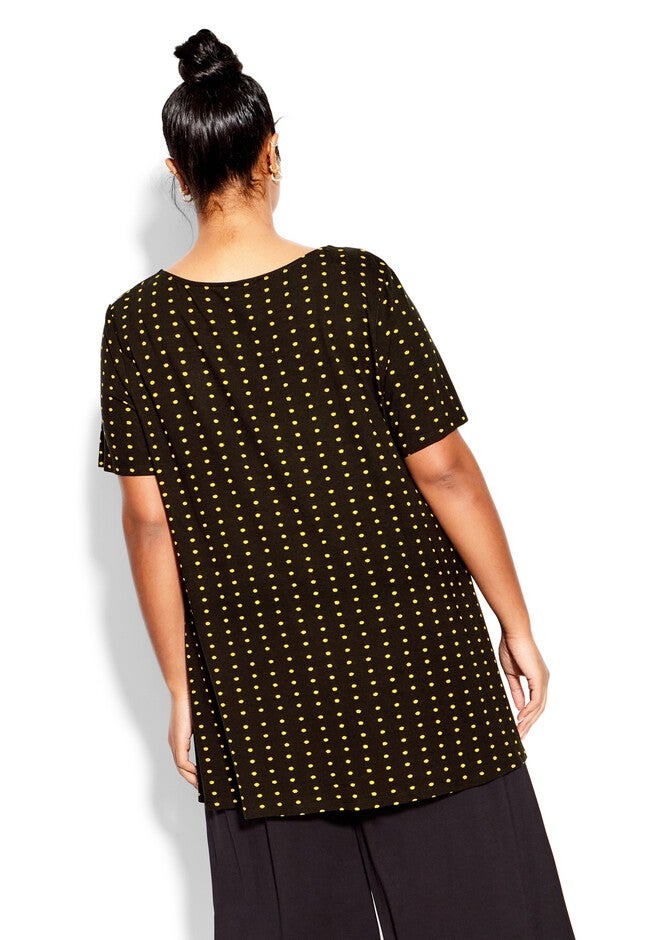 Jules Spliced Tunic, ANIMAL DOT, on-hover image number null