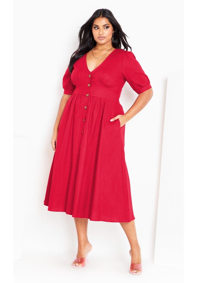 DRESS SUNSET STROLL, RED, alternate image number 2