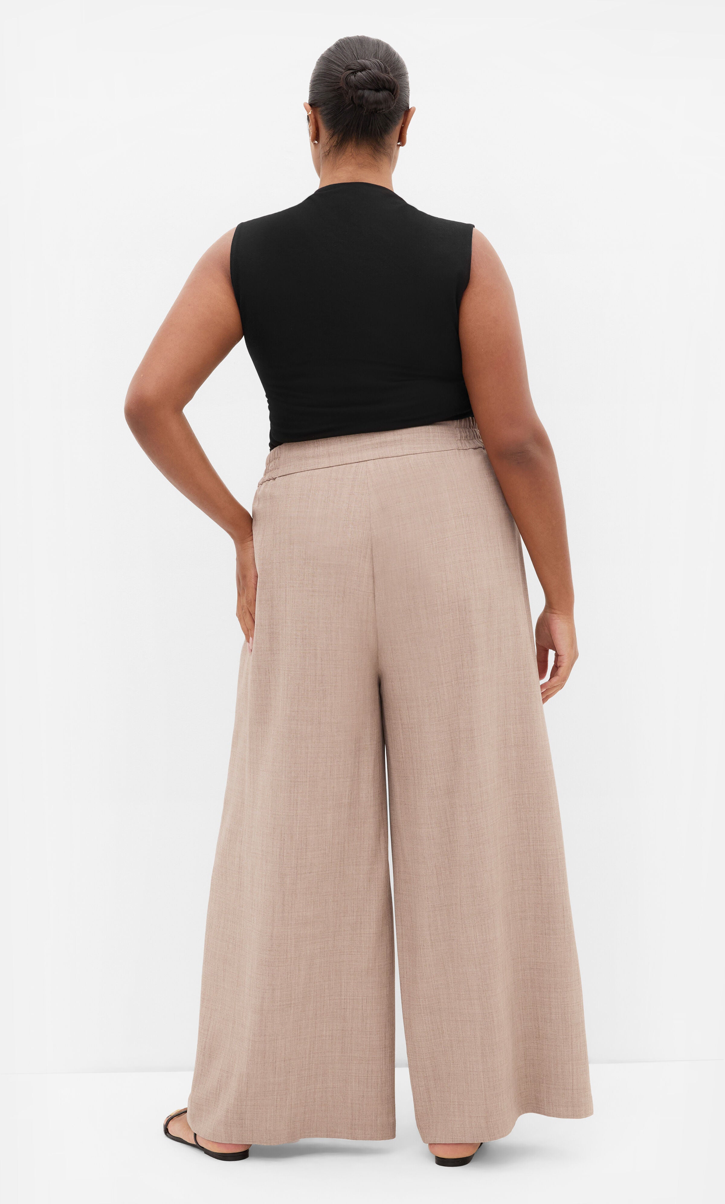 Luci Wide Leg Pant, BEIGE, on-hover image number 1