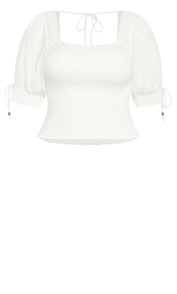 Aurora Plain Top - ivory, BEIGE, alternate image number null
