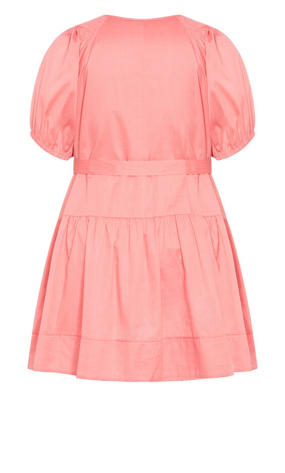 Cassie Plain Dress - rose, PINK, alternate image number null