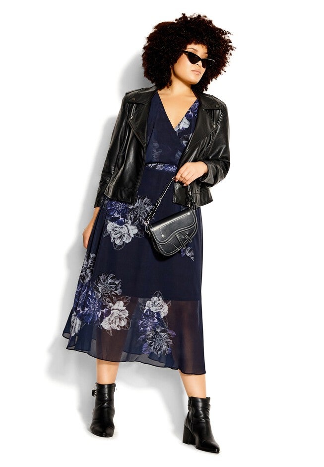 Bouquet Dress - navy, BLUE, hi-res image number 0