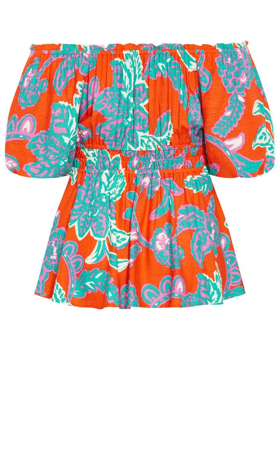 Sophia Top - orange, RED, alternate image number null