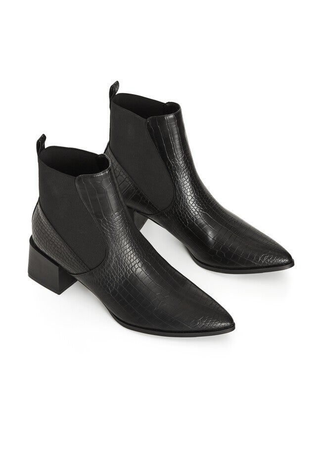WIDE FIT Eden Ankle Boot - black, BLACK, alternate image number null