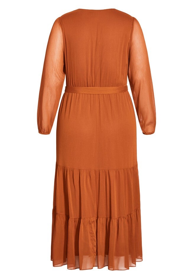 Pretty Tier Maxi Dress - toffee, BROWN, alternate image number 4