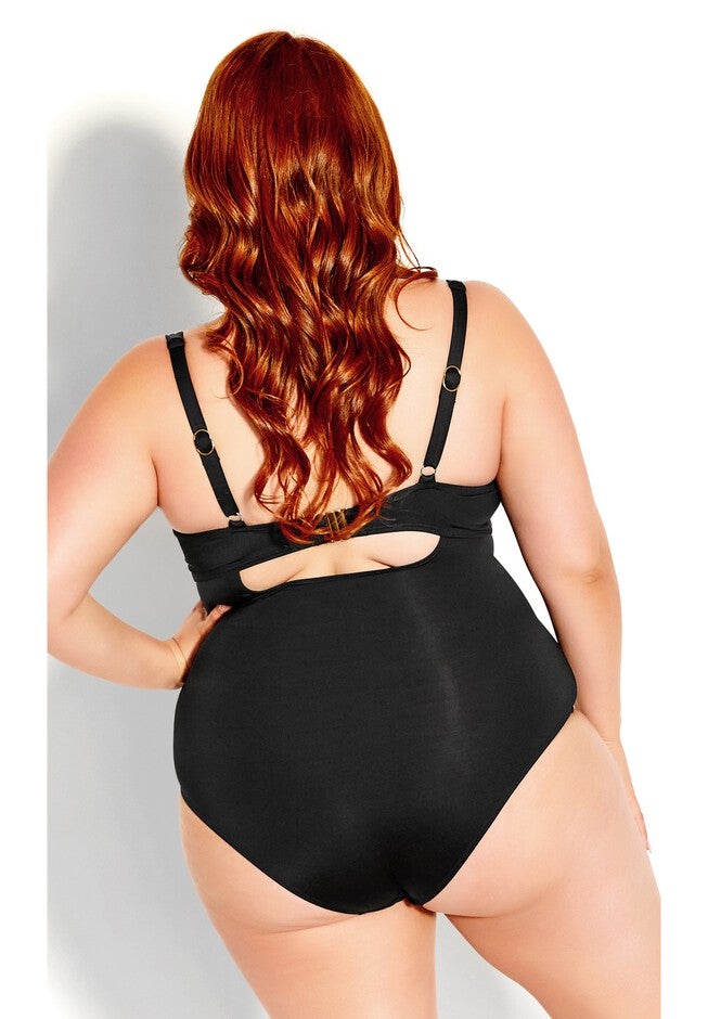 Azores Drape 1 Piece - black, BLACK, on-hover image number null