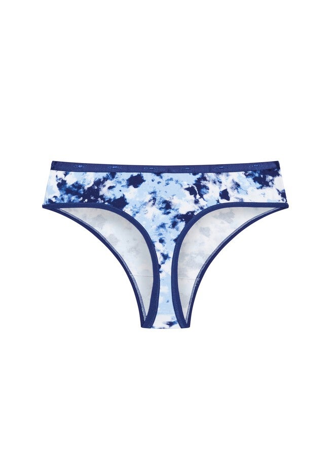 Cotton Print Thong, NAVY, alternate image number null