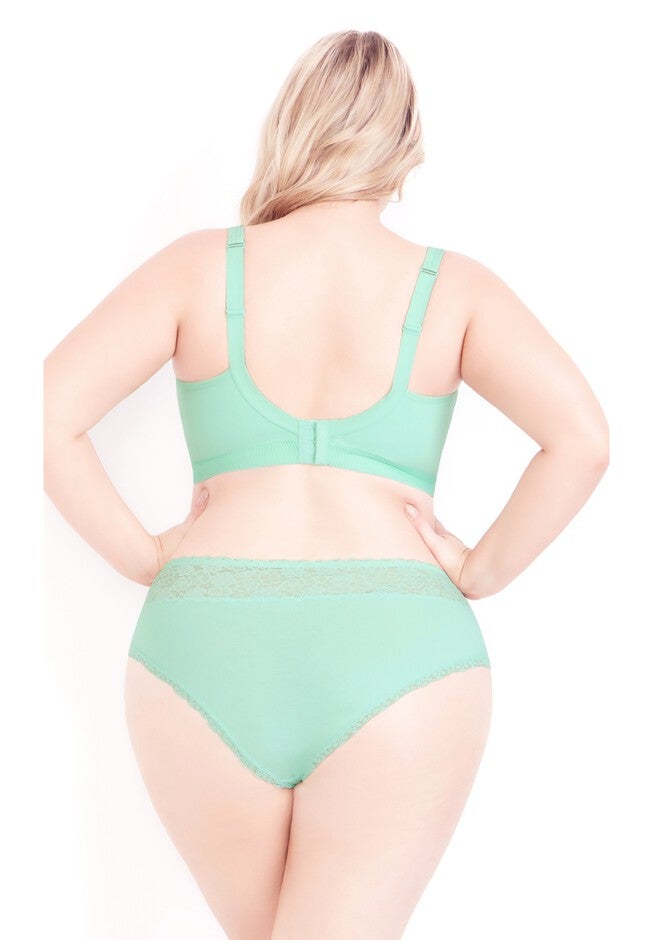 Wire Free Soft Cup Bra - honeydew, GREEN, on-hover image number null
