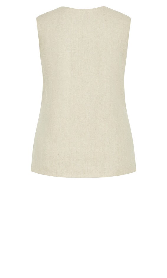 Nala Sleeveless Jacket - stone, STONE, alternate image number null