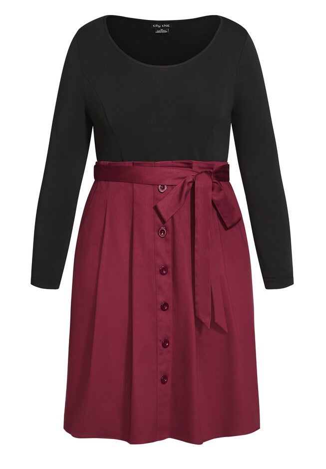Uptown Girl Dress - port, RED, alternate image number 3