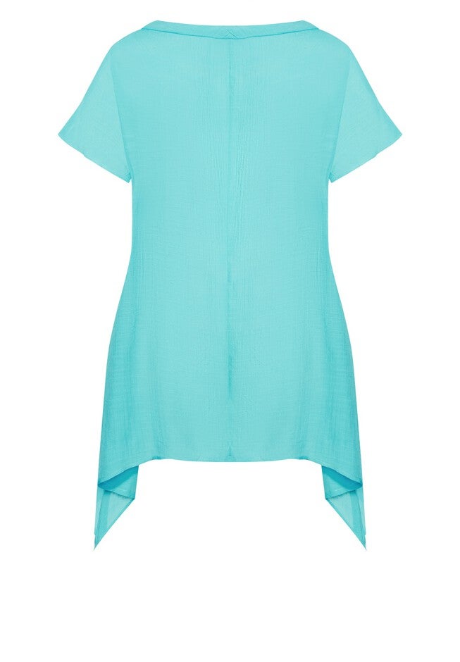 Lara Twist Tunic, TURQUOISE, alternate image number null