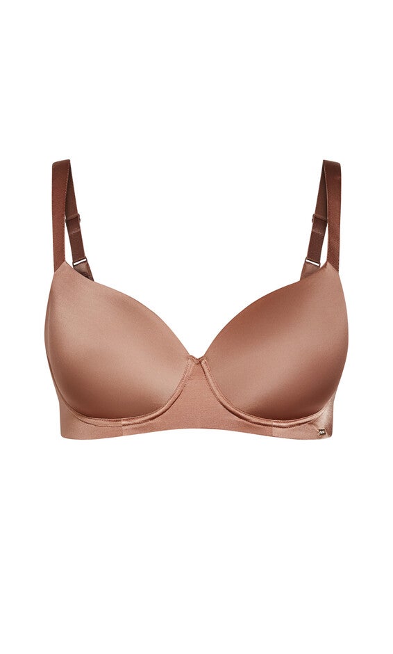 Smooth & Chic T-Shirt Bra - bronze, BROWN, alternate image number null