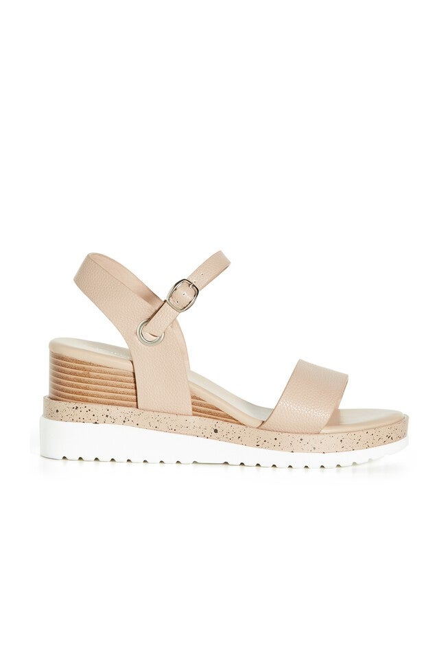 WIDE FIT Wild Side Wedge - beige, BEIGE, on-hover image number null