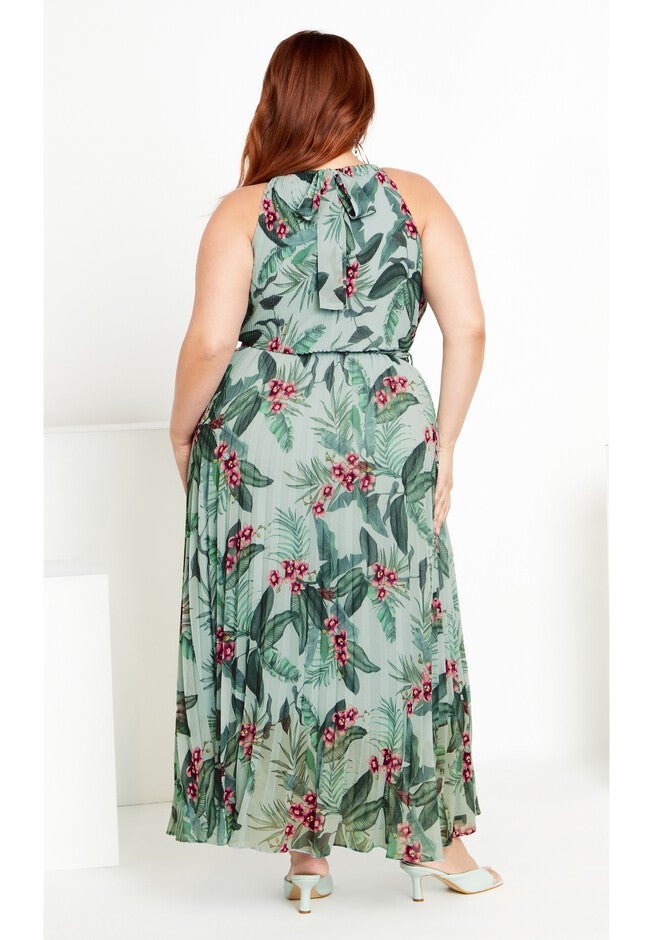 Rebecca Print Maxi Dress - seafoam, GREEN, alternate image number null