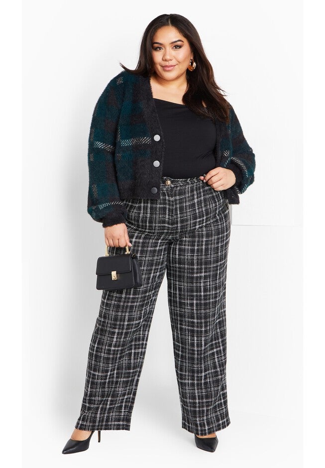 Piper Check Pant - black, BLACK, hi-res image number null