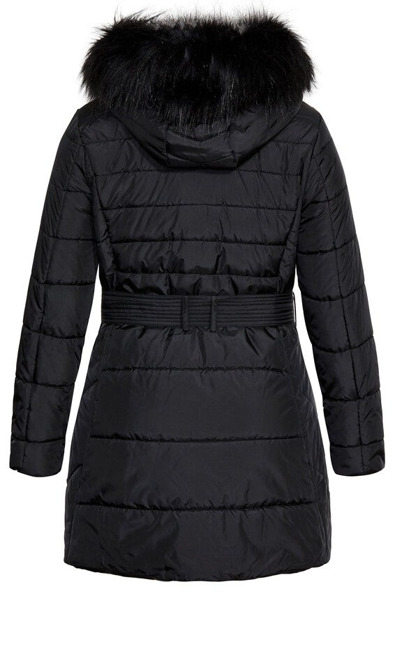 Longline Puffer Jacket - black, BLACK, alternate image number 6
