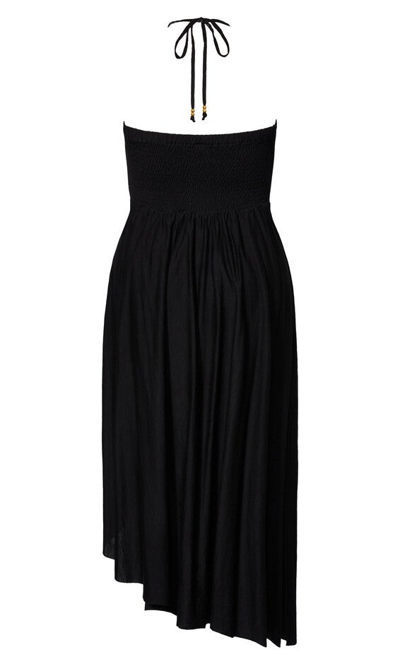 Plait Detail Maxi Dress - black, BLACK, alternate image number 4