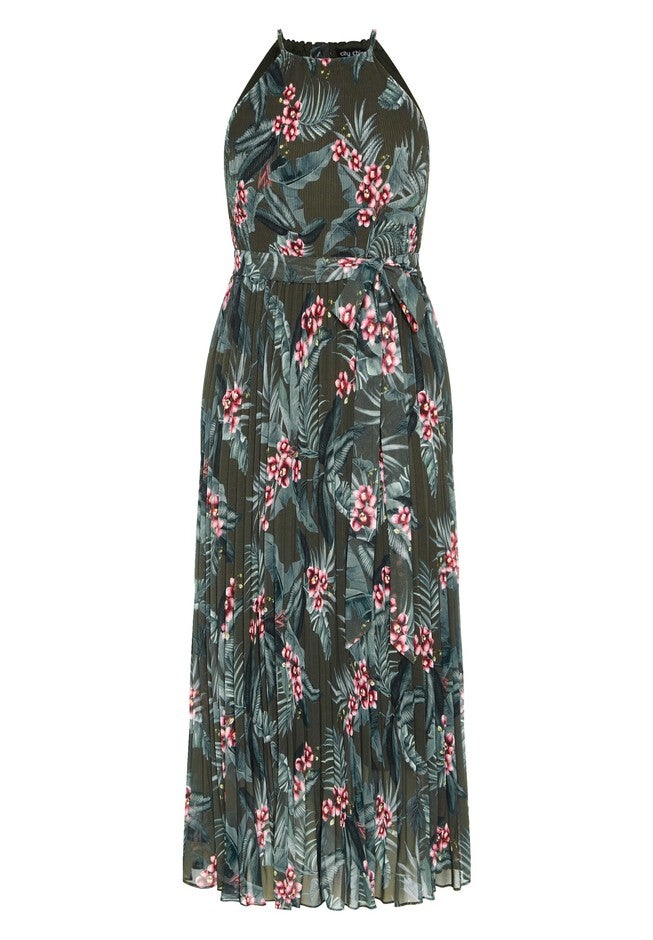 Rebecca Print Maxi Dress - jungle, GREEN, alternate image number 3