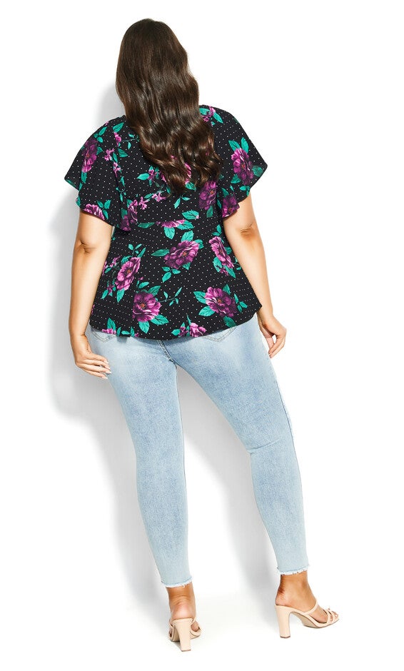 Emma Top - black spot, BLACK, alternate image number 3