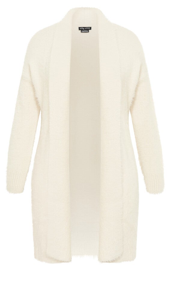 Fluffy Cardigan - Cream, BEIGE, alternate image number 4