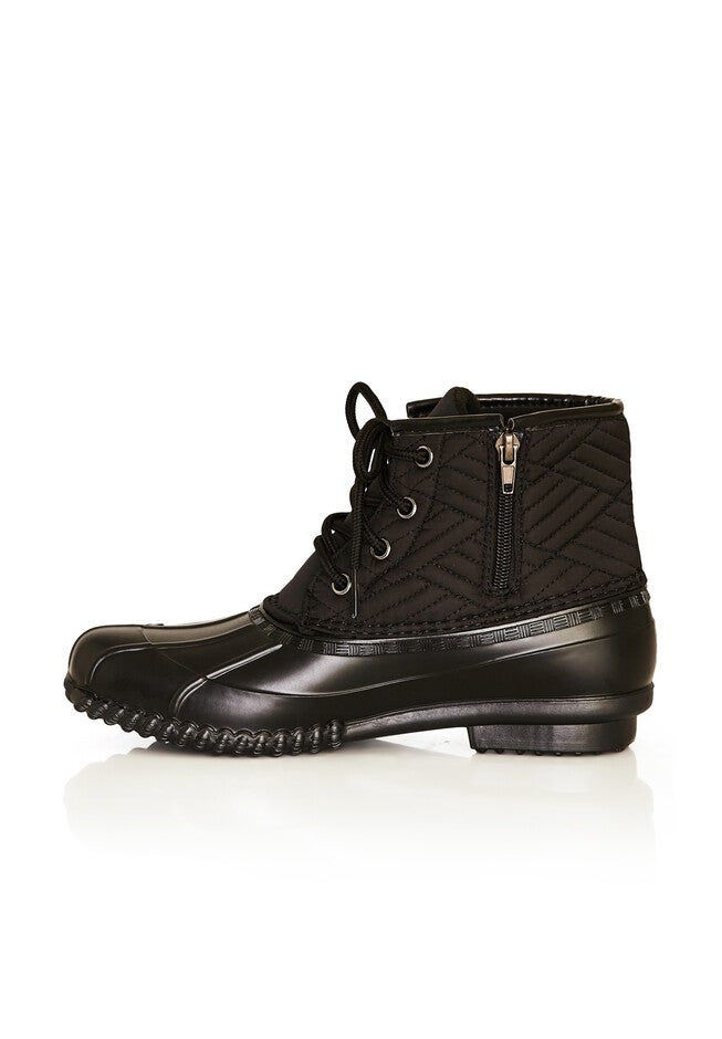 Mona Quilted Weather Boot, BLACK, alternate image number 4