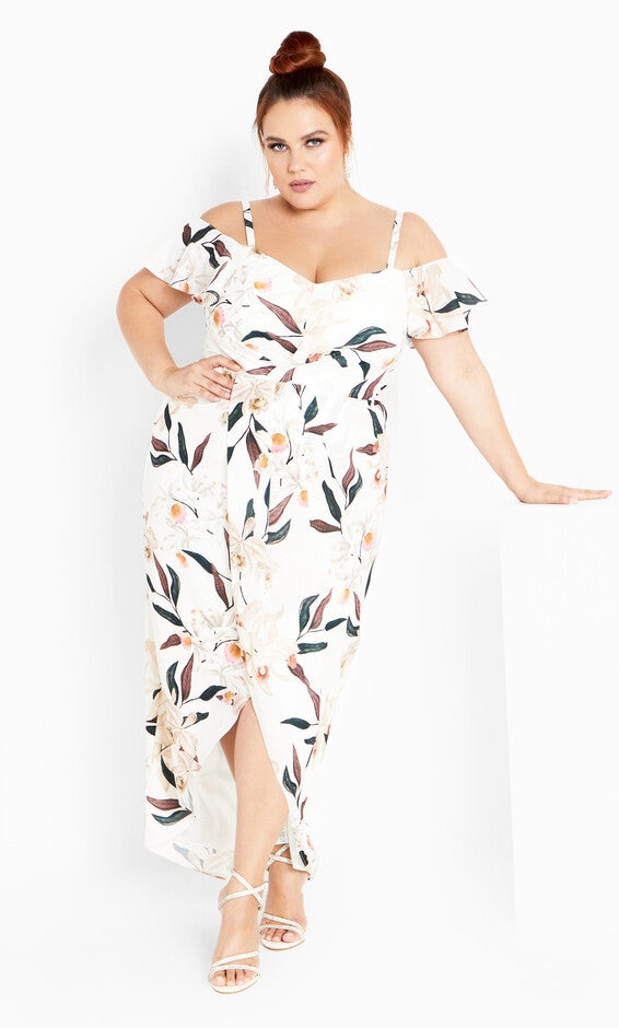 Sweet Orchid Maxi Dress - ivory, WHITE, alternate image number 2