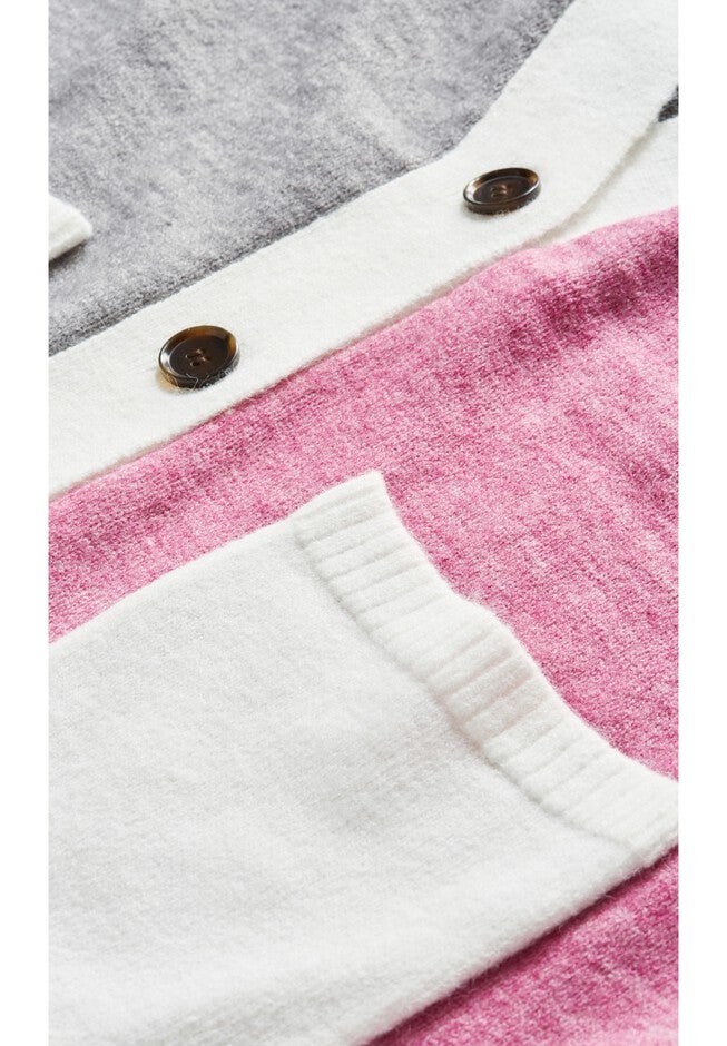 Zola Colour Block Cardigan, IVORY, alternate image number null