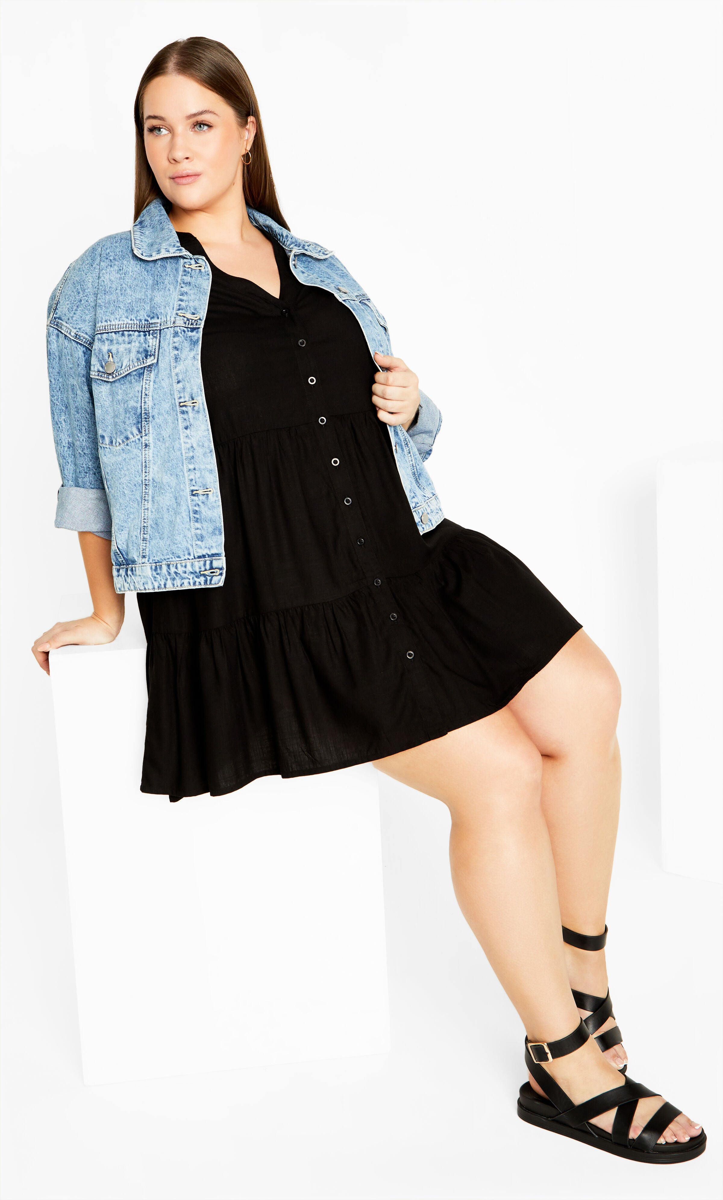 Saddie Dress - black, BLACK, alternate image number 1