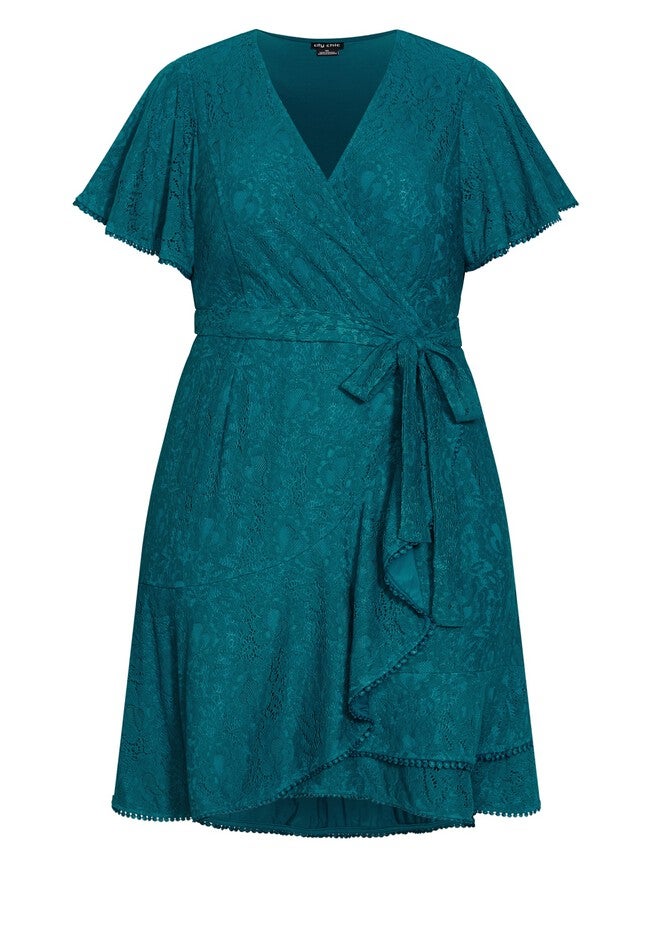 Sweet Love Lace Dress - teal, GREEN, alternate image number 4