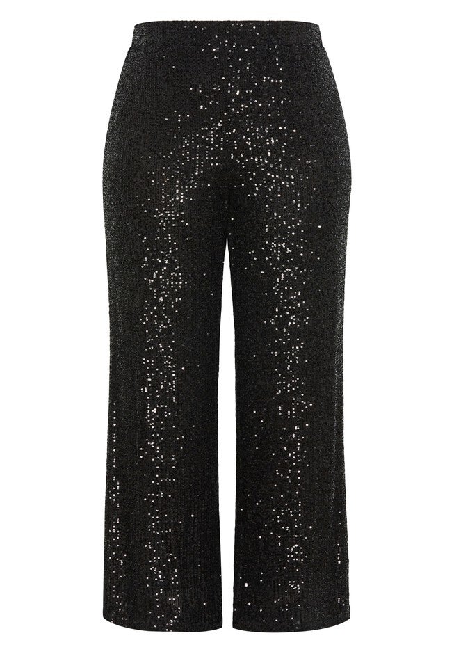 Avery Sequin Pant - black, BLACK, alternate image number null