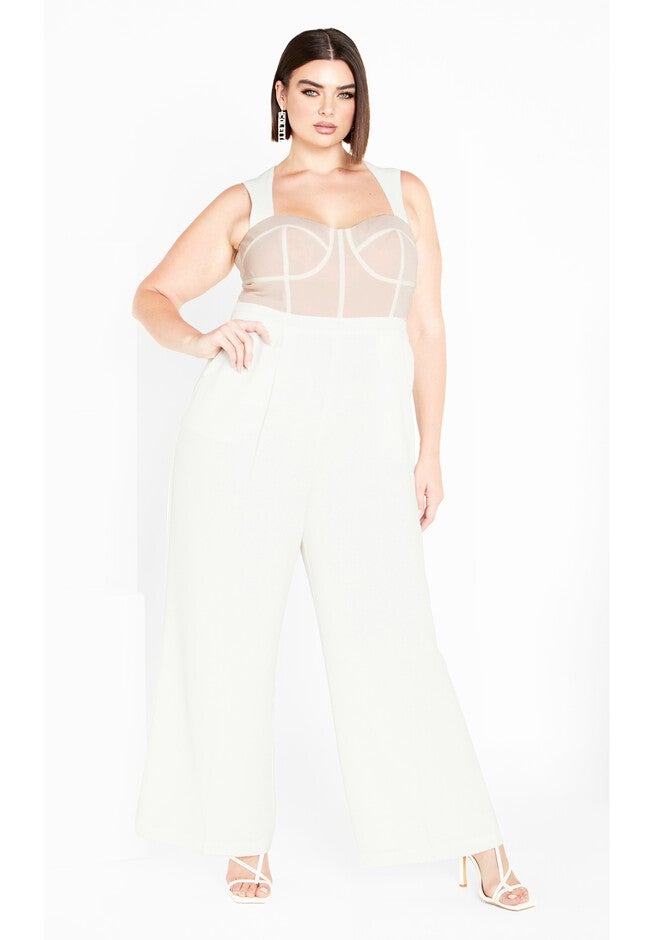 Kylie Jumpsuit - ivory, WHITE, on-hover image number null