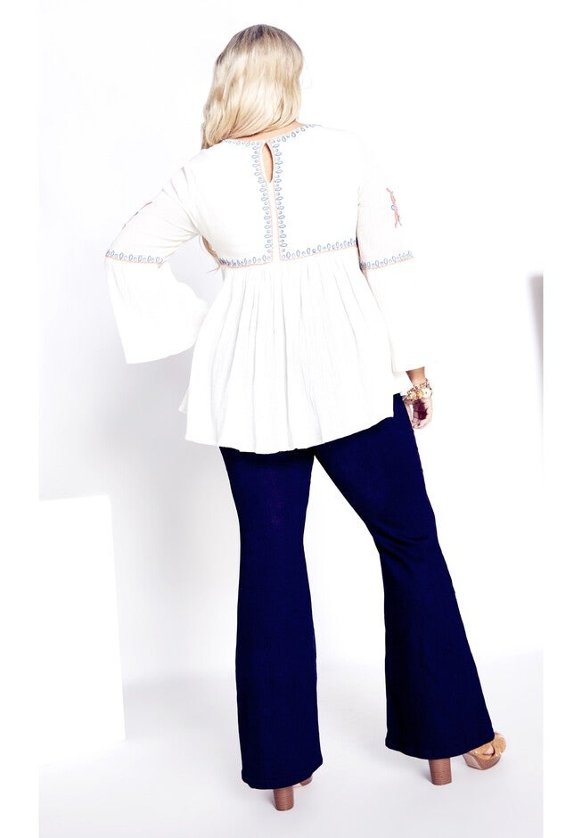 Liana Embroidery Top, IVORY, on-hover image number 1