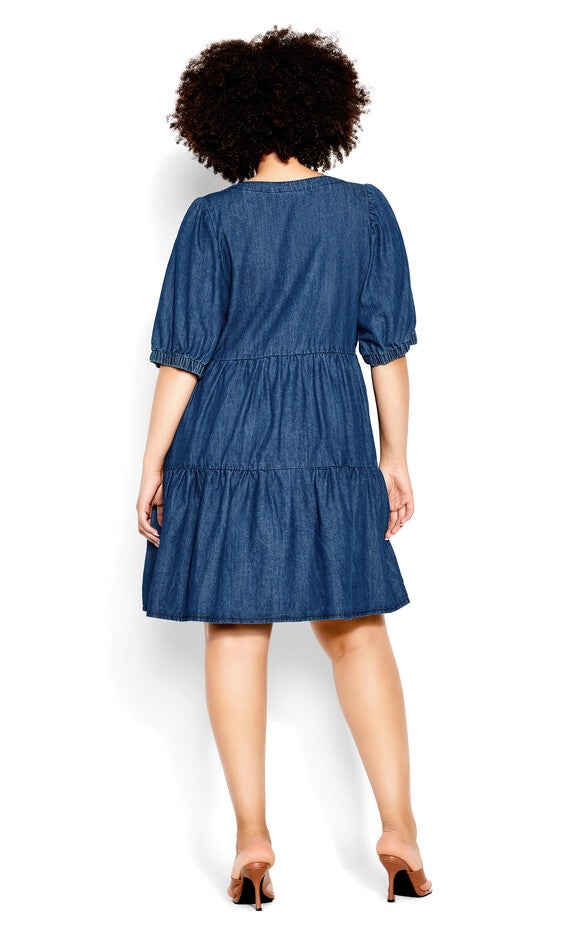 Coastal Dress - dark denim, BLUE, alternate image number 3