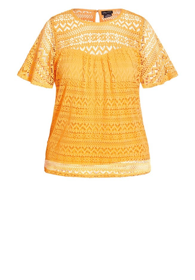 Serenity Short Sleeve Top - sunshine, YELLOW, alternate image number null