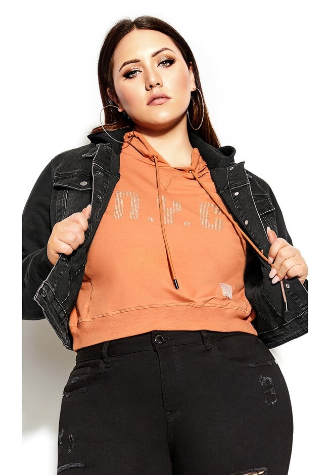 Denim Street Jacket - black, BLACK, hi-res image number 0