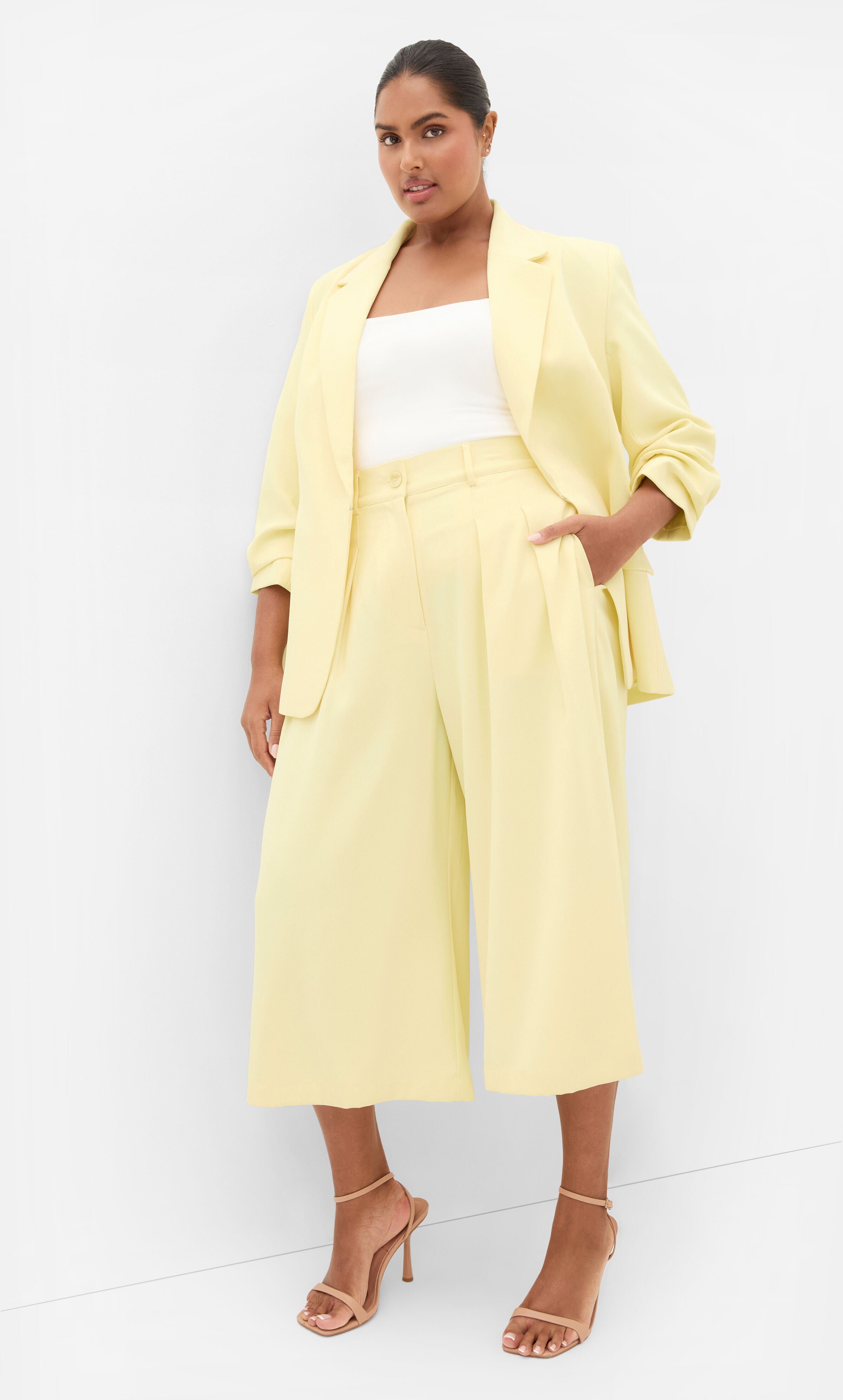 Abbie Crop Pant, YELLOW, on-hover image number 1
