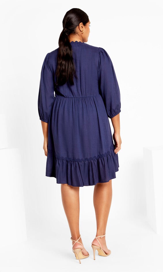 Cabana Mini Dress - navy, NAVY, alternate image number 1