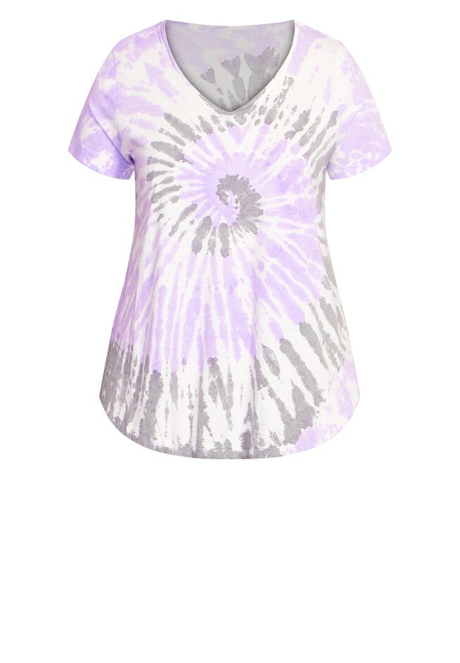 Miya Tie Dye Top, LILAC, alternate image number 2